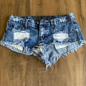 One teaspoon distressed denim shorts